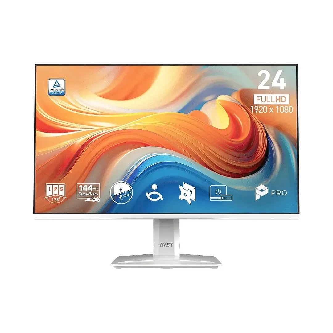 Monitor Msi 24 Pro Mp243w E14 Fhd 144hz Ips Hdmi-dp Blanco