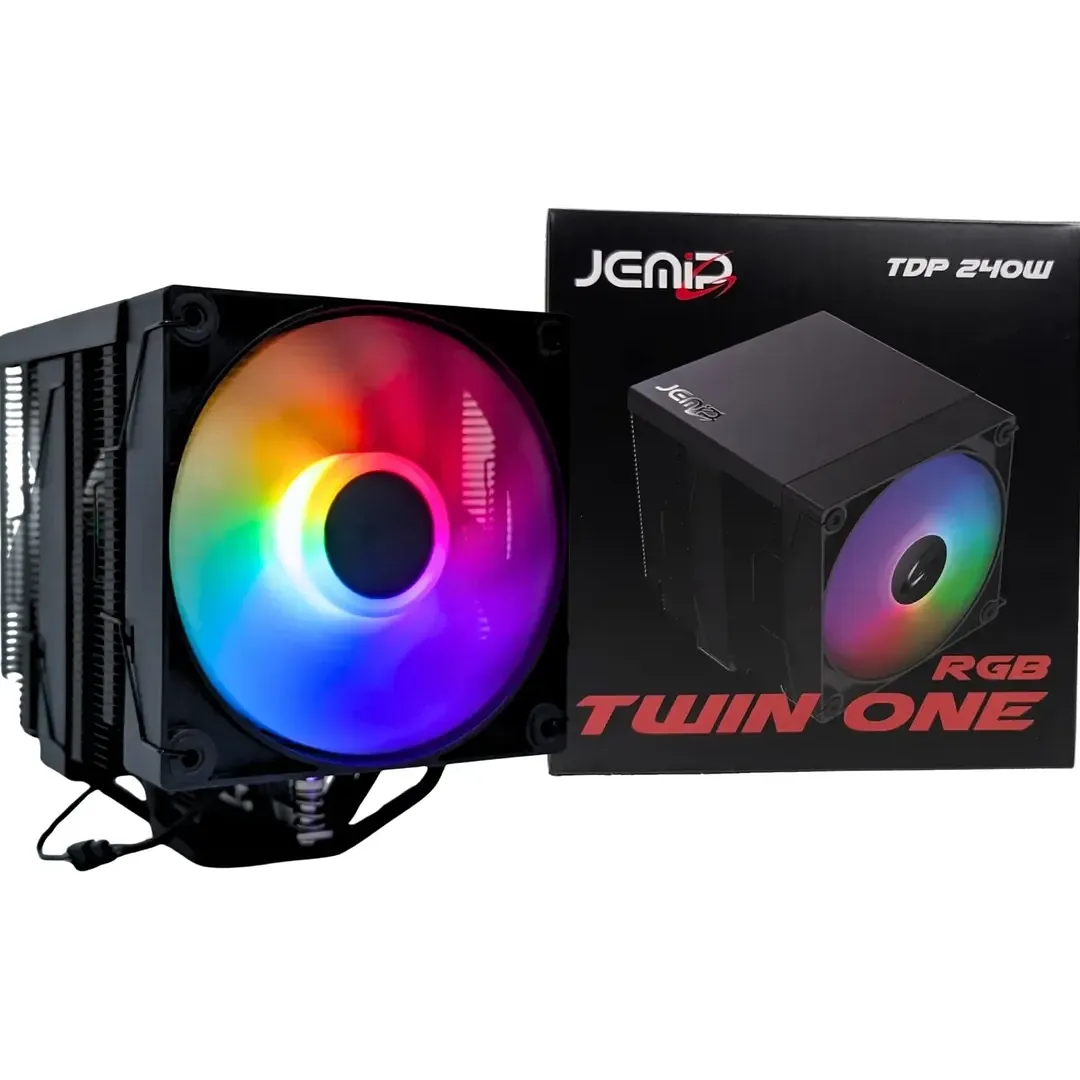 Disipador Jemip Gaming Twin One Torre 6 Tubos Tdp 240w Argb