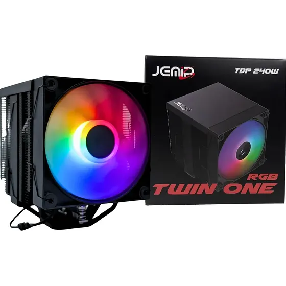 Disipador Jemip Gaming Twin One Torre 6 Tubos Tdp 240w Argb