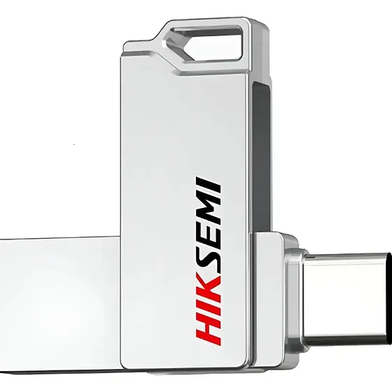 Pendrive 128gb Dual Slim Usb 3.2 Silver Hiksemi USB A y C
