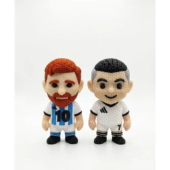 Figuras De Futbol Internacional Messi Y Cristiano 10 Cm