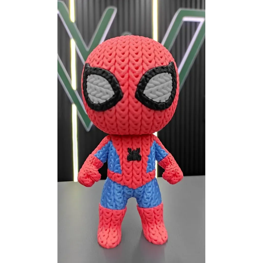 Figura Spider Man Estilo Tejido 3d Coleccionable