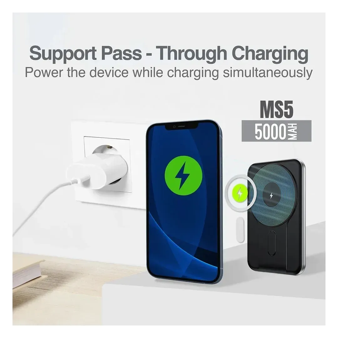 Powerbank Argomtech Ms5 5000mah Magnético 15w