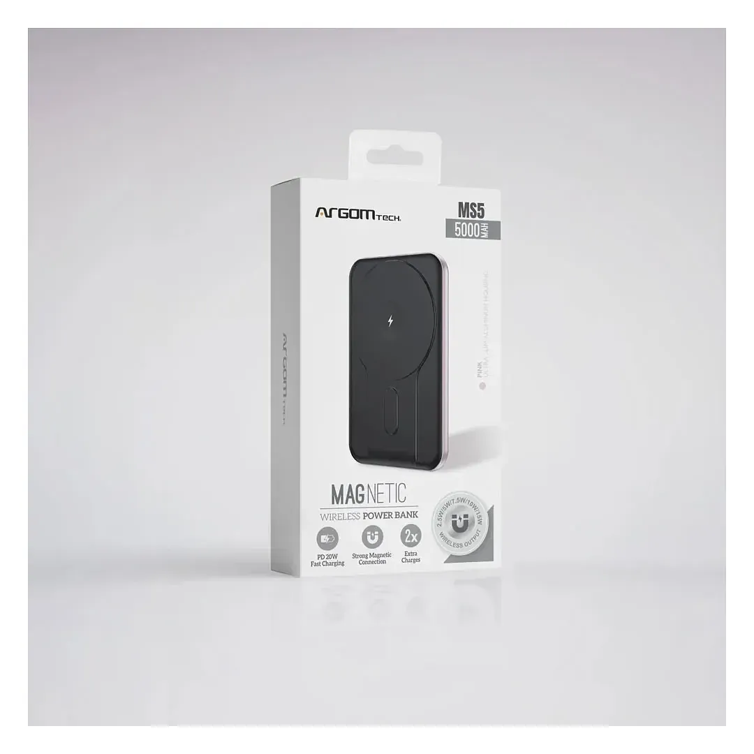 Powerbank Argomtech Ms5 5000mah Magnético 15w