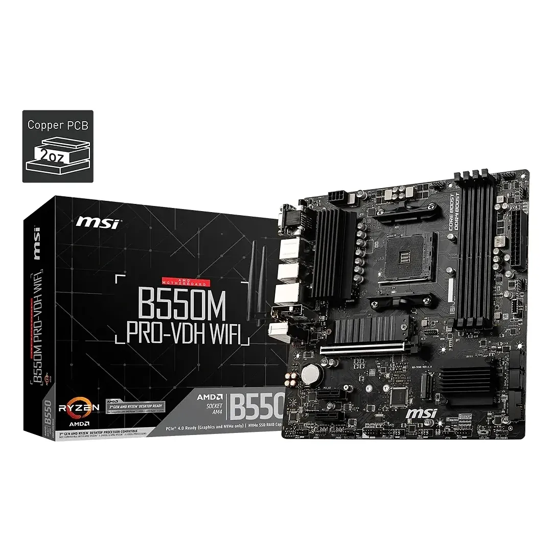 Tarjeta Madre Msi B550m Pro-vdh Wifi Matx Socket Amd4