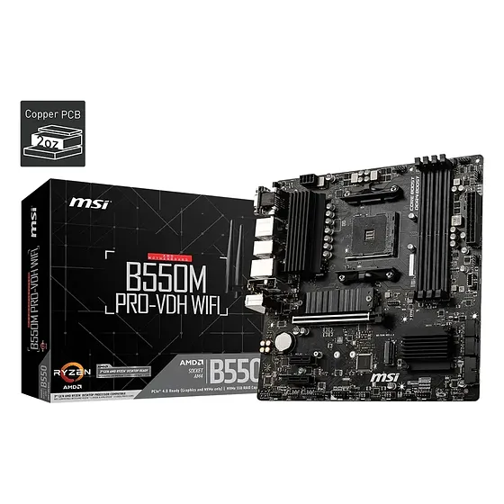 Tarjeta Madre Msi B550m Pro-vdh Wifi Matx Socket Amd4