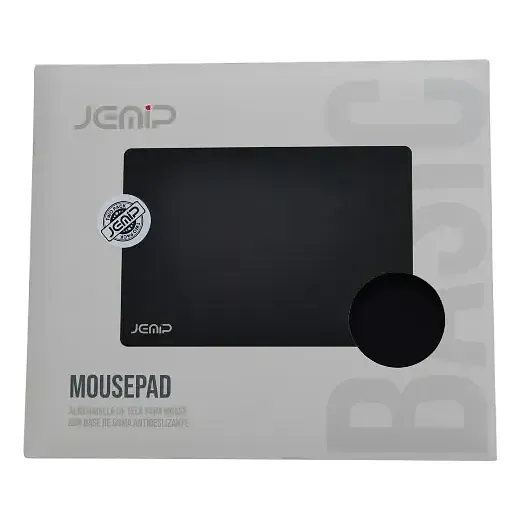 Mouse Pad Jemip Basic 2 Unidades Logo Jemip Negro