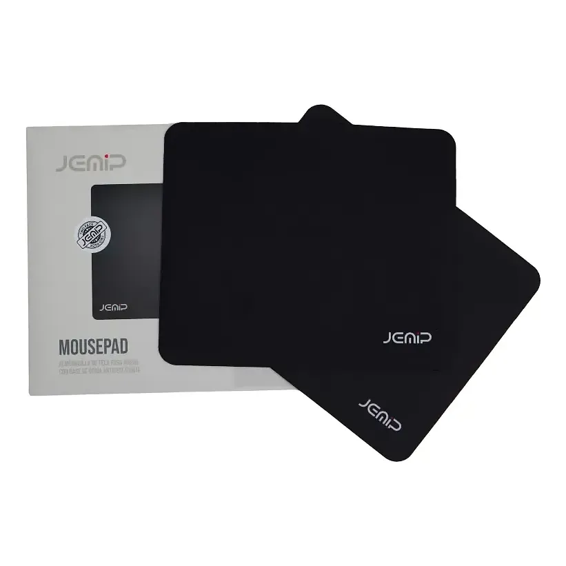 Mouse Pad Jemip Basic 2 Unidades Logo Jemip Negro