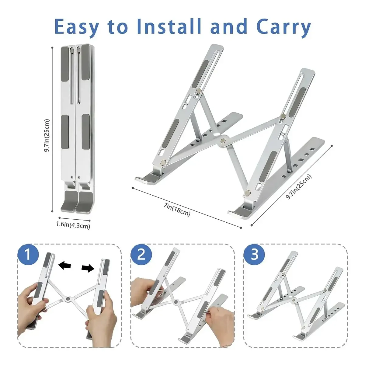 Soporte Base Para Laptop De 8 A 16 Pulgadas De Aluminio