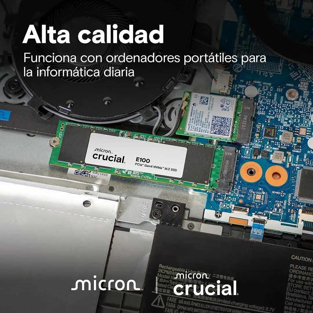 Ssd Crucial 480gb E100 Nvme M.2 2280 Pcie 4.0 Gen 4