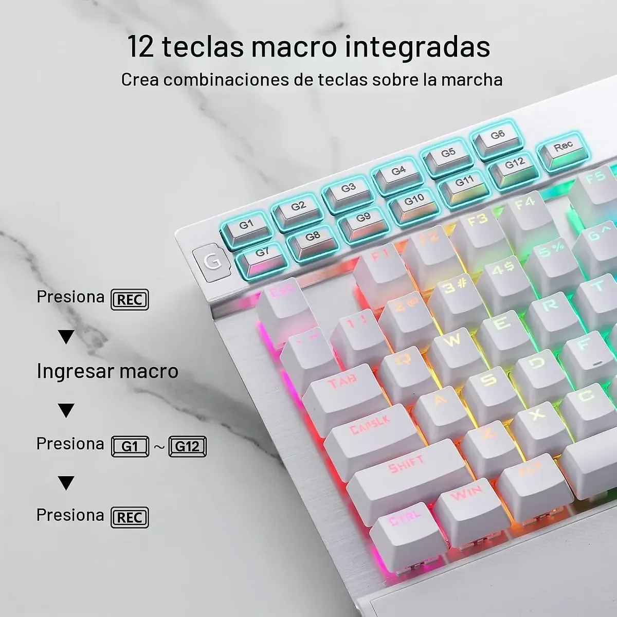 Teclado Gaming Yama En Español Rgb Chrom Redragon