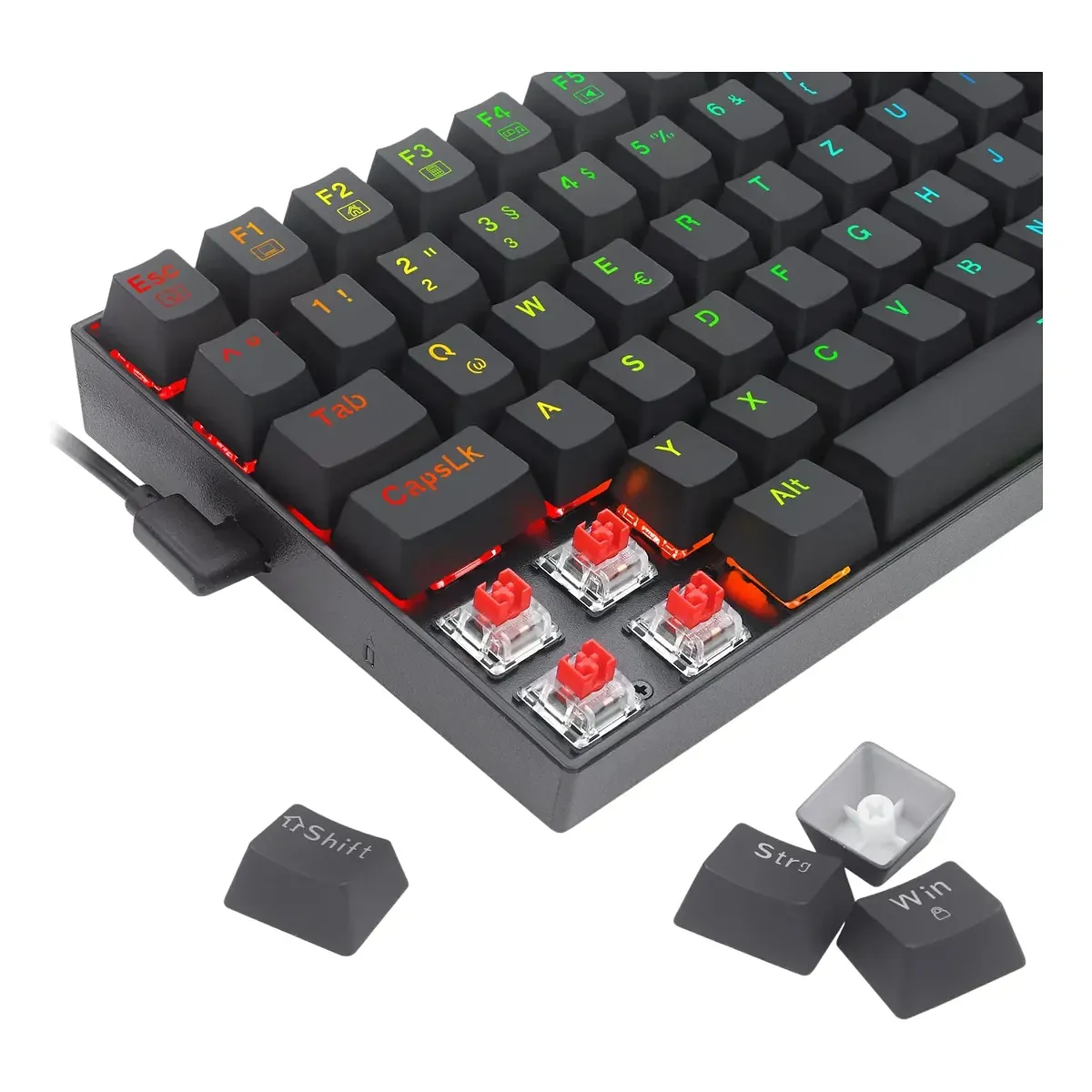 Teclado Gaming Dragonborn K683wbo-rgb 60% Rgb Redragon