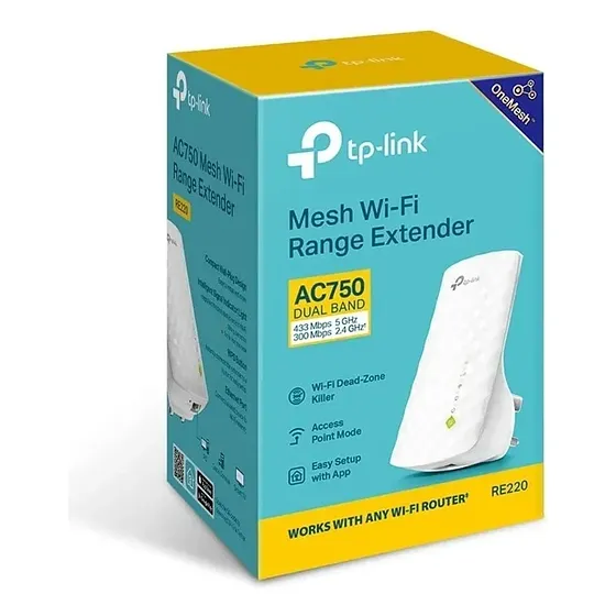 Extensor Wifi Tp-link Ac750 Re220 V3.6 Blanco Doble Banda