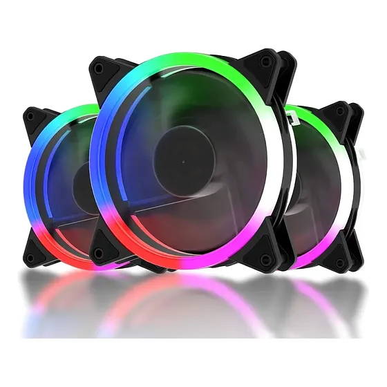 Ventiladores Silenciosos Led Rgb De 4.724 In Uphere X3