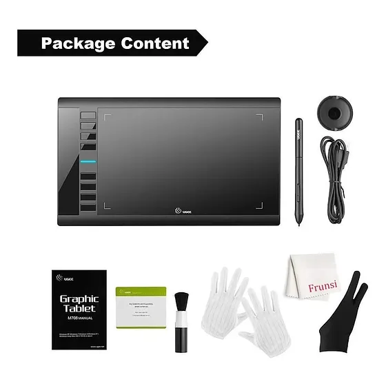 Ugee M708 Pen Tablet 10x6  Con Lápiz Y Repuestos