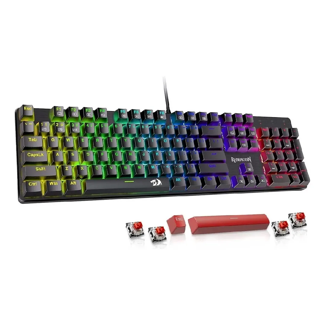 Teclado Mecánico Redragon Gamer 11 Modos Rgb K671