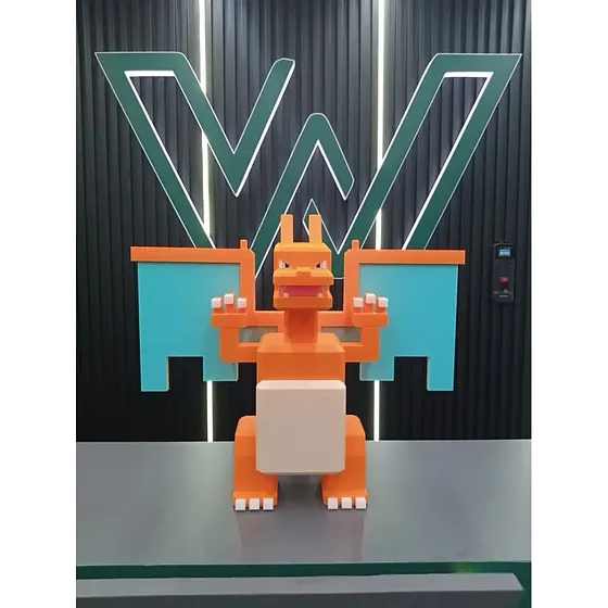 Figura Pokémon Charizard Impresión 3d Armable 34x28x20cm.