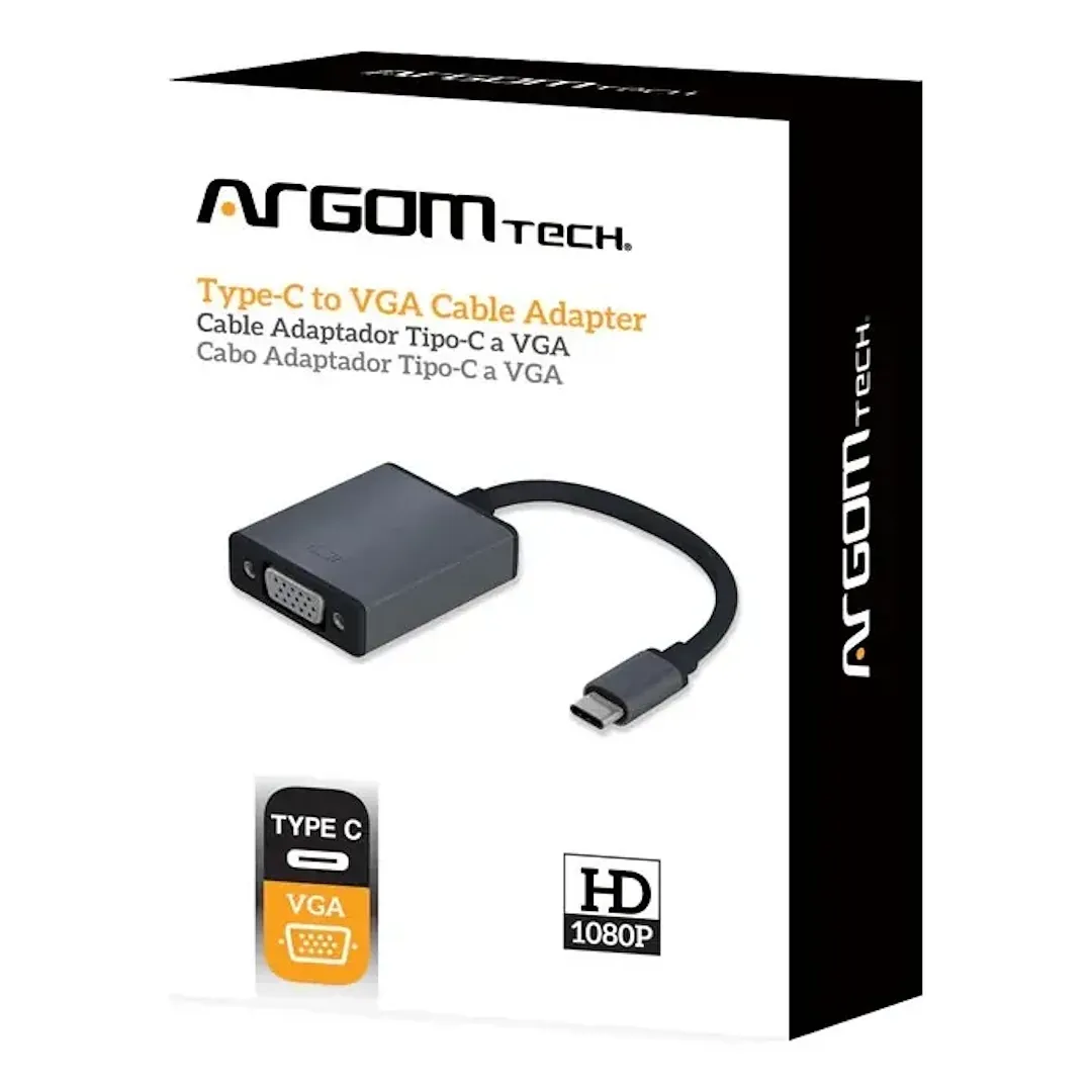 Adaptador De Cable Tipo C Macho A Vga Hembra Argomtech