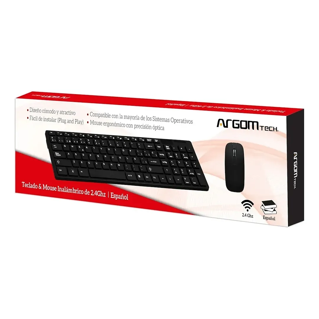 Combo De Teclado Y Ratón Inalámbricos En Español Argomtech