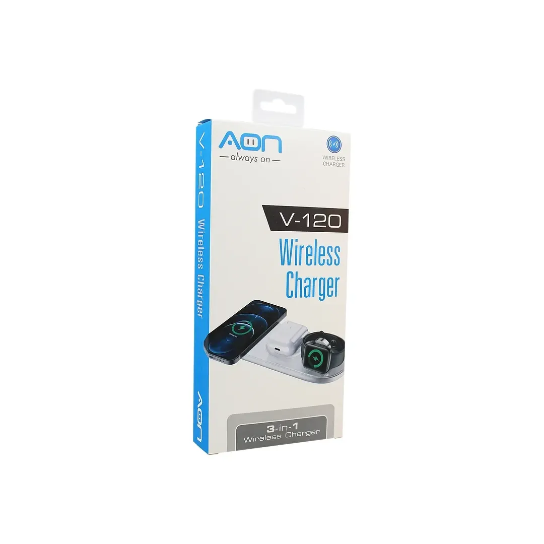 Cargador Inalámbrico V120 Aon 3 En 1