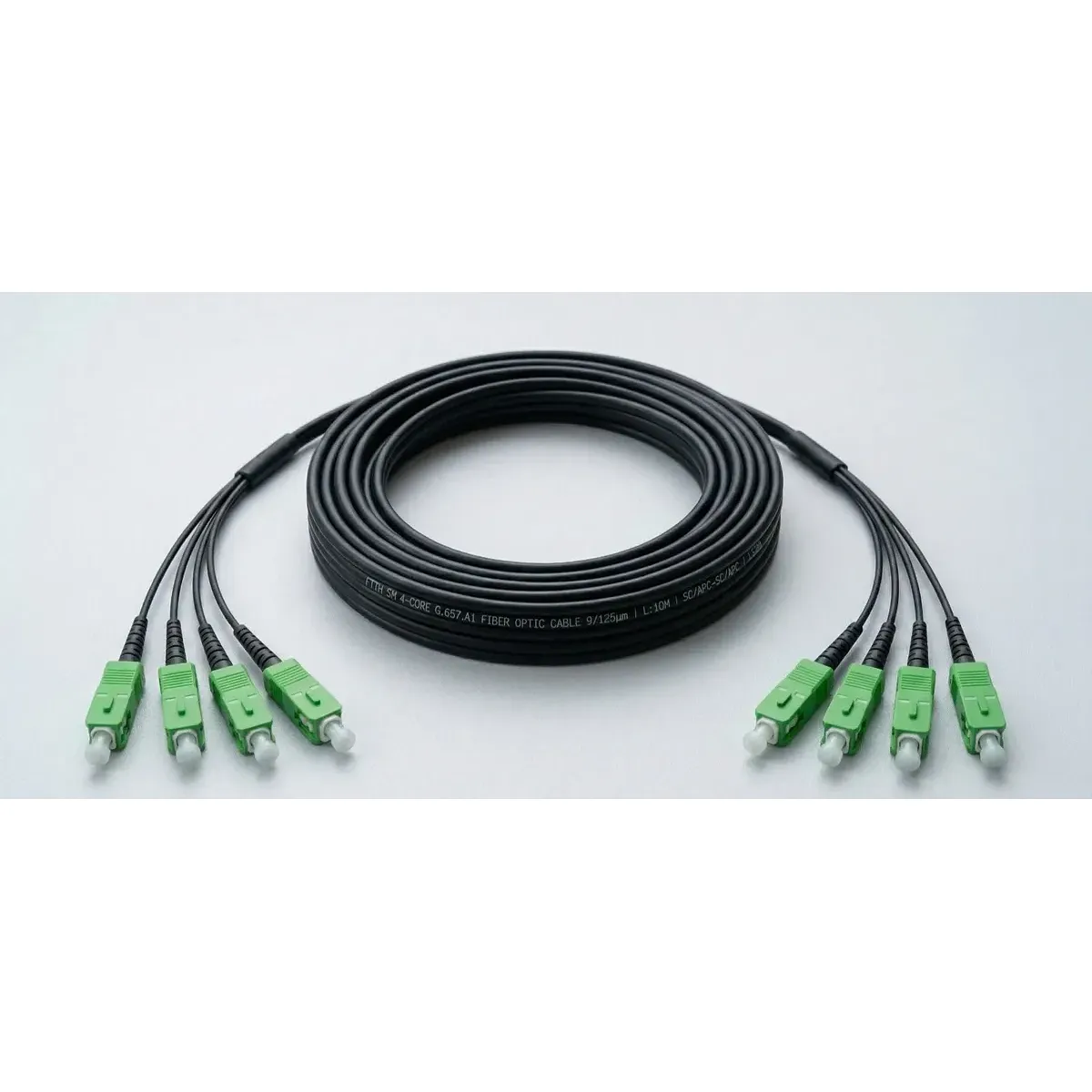 Cable Fibra Optica 4 Hilos Mensajero 8 Conec. Sc/apc - Sc/upc 20 Mtrs