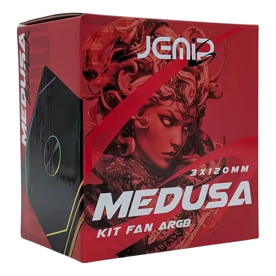 Ventiladores Jemip Medusa Kit 3 En 1 Argb 1600 Rpm 12 Cm